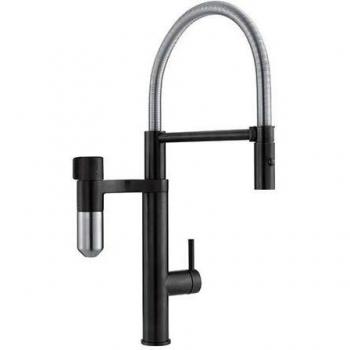 Franke 120.0551.242 Grifo de Cocina con Sistema de filtración de Agua, Noir Mat/Acier Optique