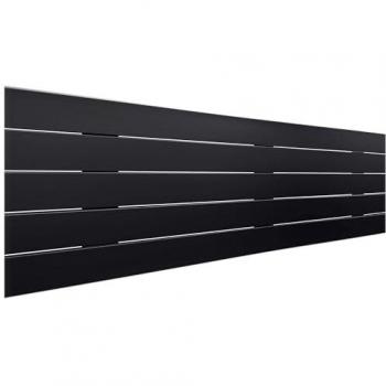Cabecero de Madera Reciclada DM Estilo Palet Horizontal 150x46cm con Herrajes Incluidos - Negro Sólido