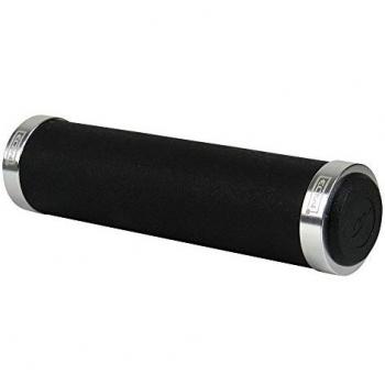ELTIN Silicon Touch Puño Grip Bicicleta, Unisex Adulto, Negro/Plata, Talla Única