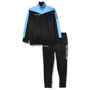 Givova Chándal Roma Triacetato Negro/Azul Talla 2XL
