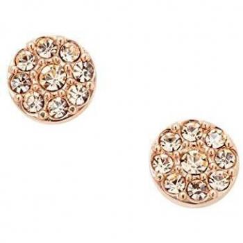 Fossil Pendientes para Mujer de Acero Inoxidable, Oro