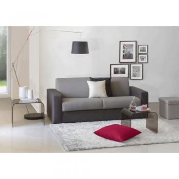Sofá cama Aleida 2 plazas con apertura giratoria, 100% Made in Italy, tejido acolchado y reposabrazos estándar