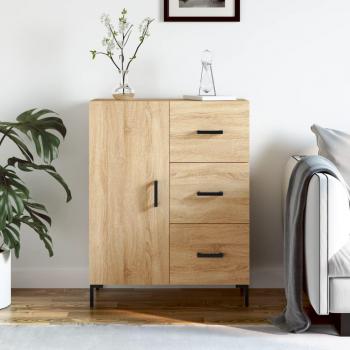 Aparador de madera de ingeniería 69,5x34x90 cm, Mueble de Almacenaje de Salón, Armarios con Puertas, Cajón de Madera, Buffet para salón Moderno, Armario Auxiliar,
