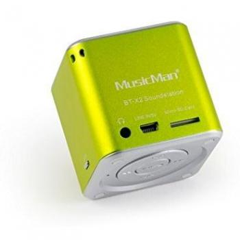 Sistema de Altavoces Bluetooth Mini Musicman BT-X2 - Estación de Sonido Inalámbrica Verde