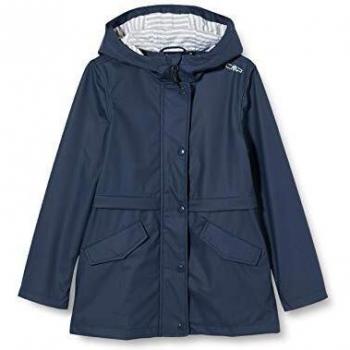 CMP Kids Waterproof Jacket with Fixed Hood - Unisex - Blue - Size 116