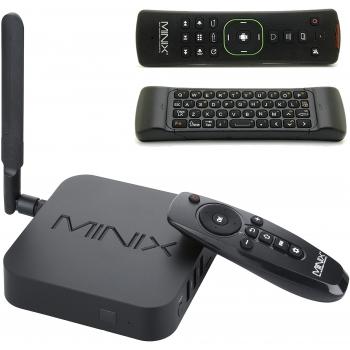MINIX Neo U1 Lollipop de Android 5,1 Smart TV Box Amlogic S905 de Cuatro Núcleos HDMI2,0 4K 2 GB / 16 GB de 2,4 / 5 GHz 2x2 MIMO WiFi Gigabit Ethernet Bluetooth 4,1 / A2 Minix Lite 2,4 GHz de doble cara Remote