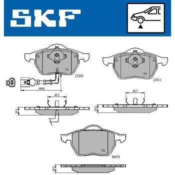 Pastillas de freno SKF VKBP 80270 E