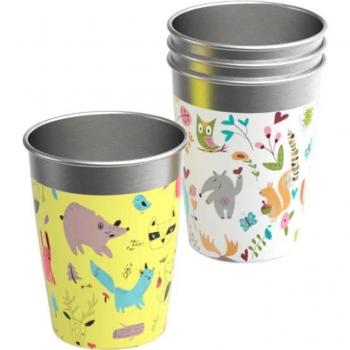 Set de Tazas para Niños SIGG 4 Piezas 0.35 L Acero Inoxidable Multicolor