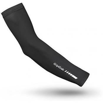 GripGrab Manguitos Ciclismo UPF 50+ Protección Solar Antideslizantes Ligeros Transpirables Verano Bicicleta Running Calentadores, Unisex-Adult, Negro, S