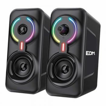 Altavoces Gaming EDM 07754 para PC, color negro, diseñados para jugadores
