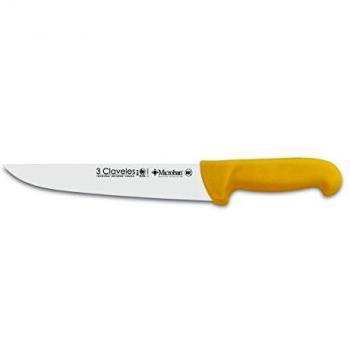 3 Claveles Cuchillo Carnicero Estrecho Proflex, Acero Inoxidable, Amarillo, 26 cm-10.5