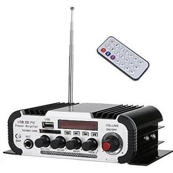 Hifi Amplificador, ARCHEER Mini Reproductor de mš²sica, Mš¢quina de Karaoke EstšŠreo Control Remoto, Soporta a FM / MP3 / MP4 / SD / USB / DVD, para Coche auto / sala/ Dormitorio