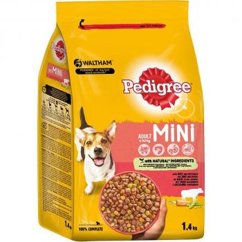 Pedigree Mini Adult Beef and Vegetable Dry Dog Food - 2 x 1.4 kg Pack
