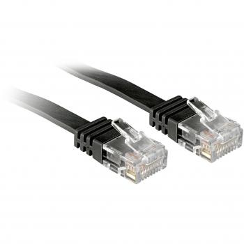 Lindy 2m Cat.6 U/UTP Unshielded Flat Networking Cable - Black