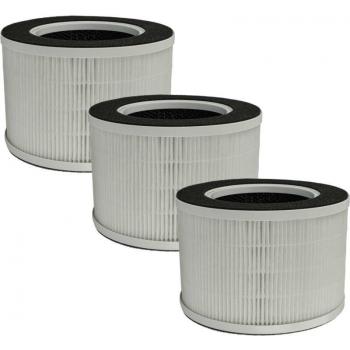 Filtro de aire 3x reemplazo Medion 50065982 para purificador - Filtro combinado prefiltro + HEPA + carbón activo