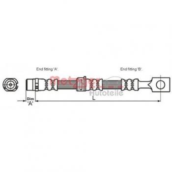 Metzger 4115194 Tubo flexible de frenos
