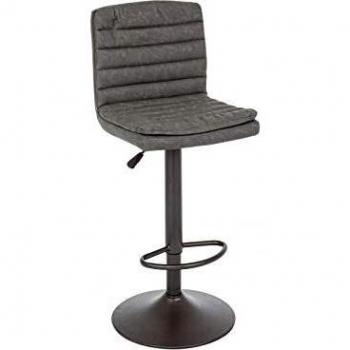 Taburete de Bar Connor Gris Oscuro en Ecopiel Vintage