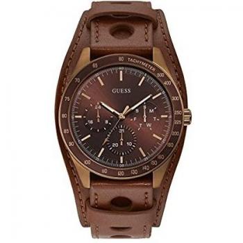 Guess Men's Montana Sports Watch W1100G3 - 44mm Genuine Leather & Stainless Steel