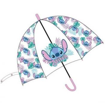 Paraguas Infantil Transparente Stitch Disney 43cm