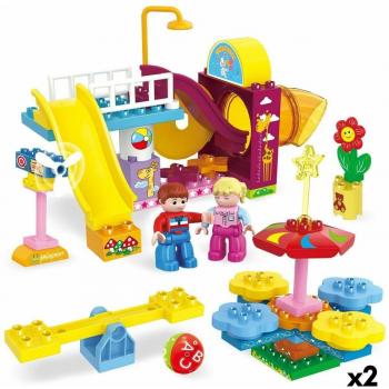 Juego de Construcción Colorbaby Playground 50 Piezas (2 Unidades) - Set de construcción con 50 piezas, adecuado para niños, fomenta la creatividad y el desarrollo cognitivo, incluye elementos coloridos y variados para construir diferentes estructuras
