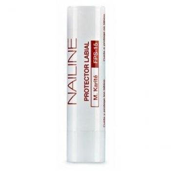 Bálsamo Labial Protector Karité Nailine - Hidratación Intensa, Manteiga Labial SPF 15, 4g