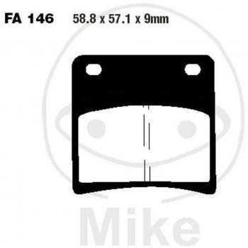 Pastilla de freno sinterizada EBC FA146HH para moto, alta performance, compuesto sinterizado para mayor durabilidad y rendimiento, diseño específico para una mejor frenada, compatible con diversas marcas y modelos de motocicletas