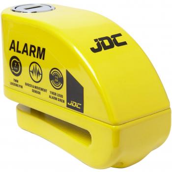 JDC Moto Motocicleta Bloqueo de Disco con Alarma – Jaws - Amarillo