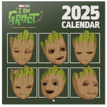 Calendario Pared 2025 Marvel Yo Soy Groot 30x30 cm Multicolor con espacio para anotar e ilustraciones
