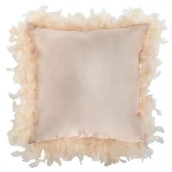 Cojín Home ESPRIT Rosa Plumas Chic 40 x 40 cm