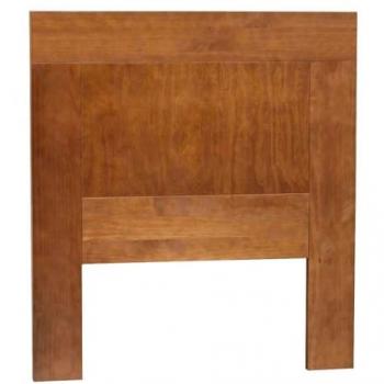 Cabecero de Madera de Pino Macizo para Somier de 135 cm, Color Cerezo, Medidas 110x145x2 cm