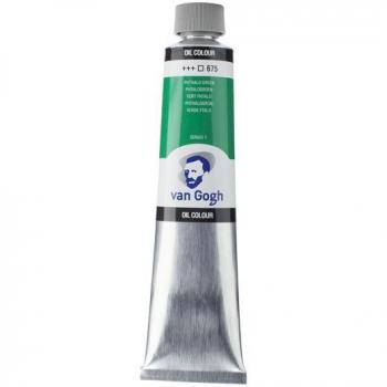Pintura al Óleo Talens Van Gogh Color Verde Ftalo (675) Tubo de 200 ml Transparente