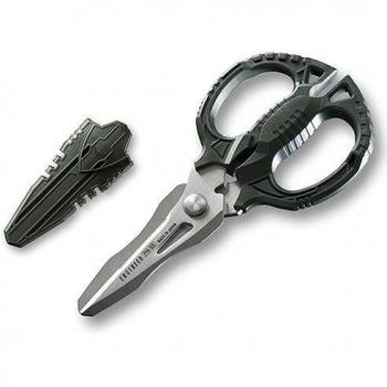 Tijeras multifunción, 4-en-1 bladecuts combi cuero, SolidWire, CDs, cuerda gruesa y más. Made in Japan. Engineer ph-55, High strength versatile scissors