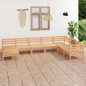 8-Piece Solid Pine Wood Garden Lounge Set