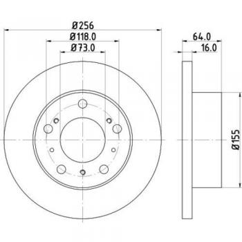 HELLA 8DD 355 101-121 Disco de freno - 50902