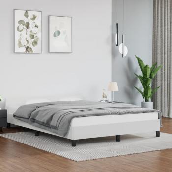Cabecero de cama blanco 140x190 cm en cuero sintético vidaXL