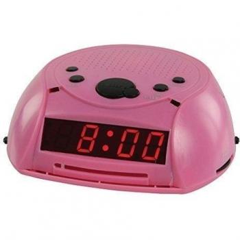 Diseño FM Radio Reloj Despertador radio reloj despertador color rosa Girls niña