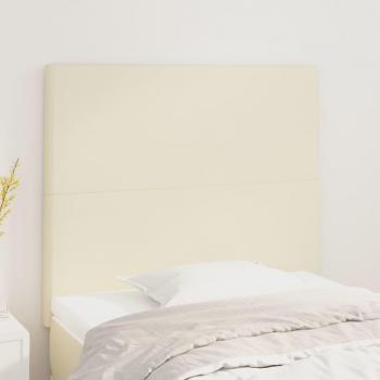 Cabeceros de Cama 2 Piezas en Similpelle Color Crema 90x5x78/88 cm