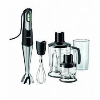 Braun Multiquick 7 MQ745 Batidora de Mano 750W con Pie de Acero Inoxidable, Gris/Negro