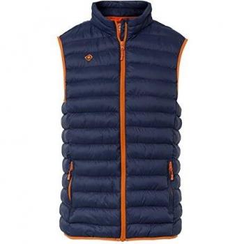 Izas Tyree Chaleco Ultraligero, Mujer, Azul Noche/Naranja, XS