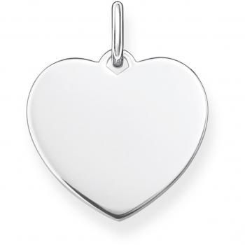 Colgante Corazón Grande de Plata 925 con Grabado Personalizado Thomas Sabo