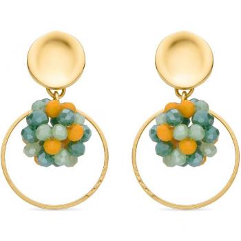 Pendientes Shali Africa de Luxenter, aleación de metal con baño de oro
