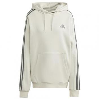 Adidas Men's Essentials Fleece 3-Stripes Hoodie in Alumina, Size S