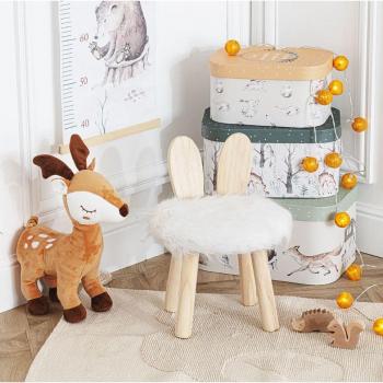 Taburete Infantil Conejo Atmosphera - Diseño Agradable - Madera - 27 X 38cm