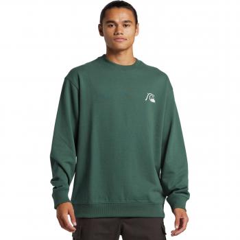 Quiksilver - Sudadera de hombre DNA Bubble Logo Crew Jersey verde