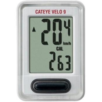 CatEye , Computadora Velo 9 Blanco Unisex Adulto, Negro, M
