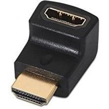NANOCABLE 10.16.0011 - Adaptador HDMI V1.3 acodado, A/H-A/M, Hembra-Macho, Negro