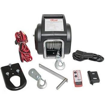 Cabrestante eléctrico HP Autozubehör 20605, tracción de 6800 kg, control por cable y control remoto inalámbrico