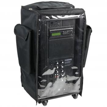 Bolsa de transporte LD Systems LDRM102BAG para Roadman 102, color negro, fabricada en material resistente y acolchado, diseñada para proteger el equipo durante el transporte, con asas y correa ajustable para facilitar su manejo