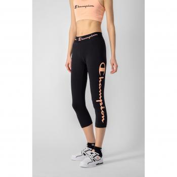 Mallas Deportivas de Mujer Champion Quick-Dry Script Logo Crop Negro