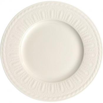 Villeroy & Boch Cellini Dinner Plate - Fine porcelain, elegant design, 27 cm diameter, dishwasher safe, microwave safe, classic white with subtle decorative elements
